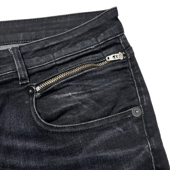 R13 Biker Boy Jeans SIZE 29 WAIST 32 x 26 Stardust Black Distressed Soft Denim - Picture 9 of 15